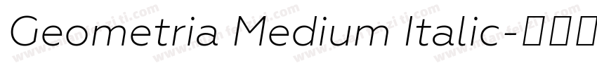 Geometria Medium Italic字体转换